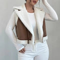 Western Style Light Fur Integrated Lamb Wool Vest - frans