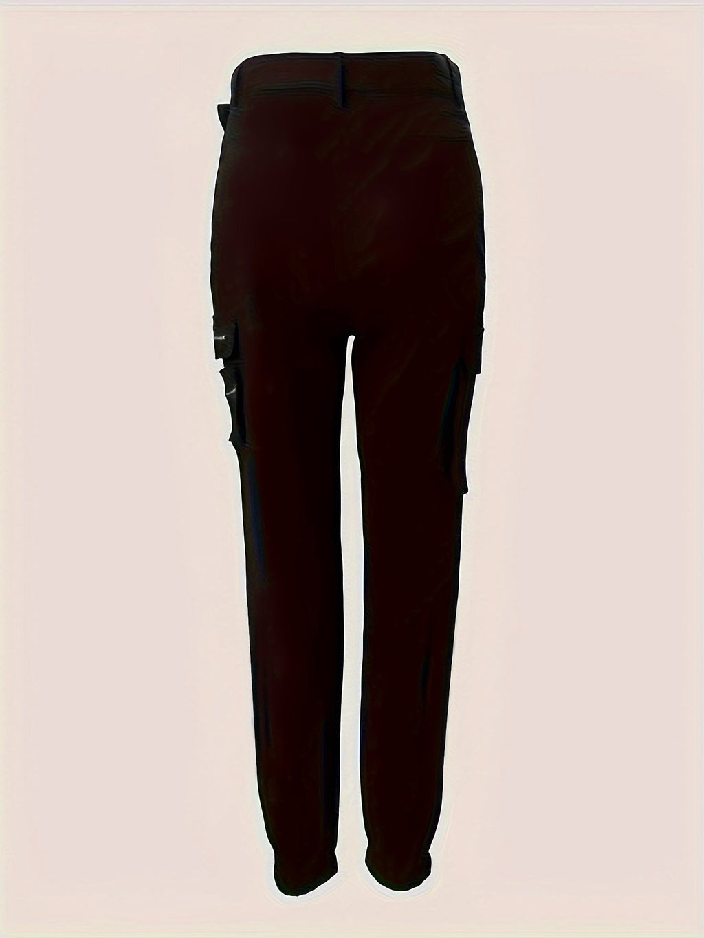 Zipper Pocket Design/ High Waist  Pants - frans