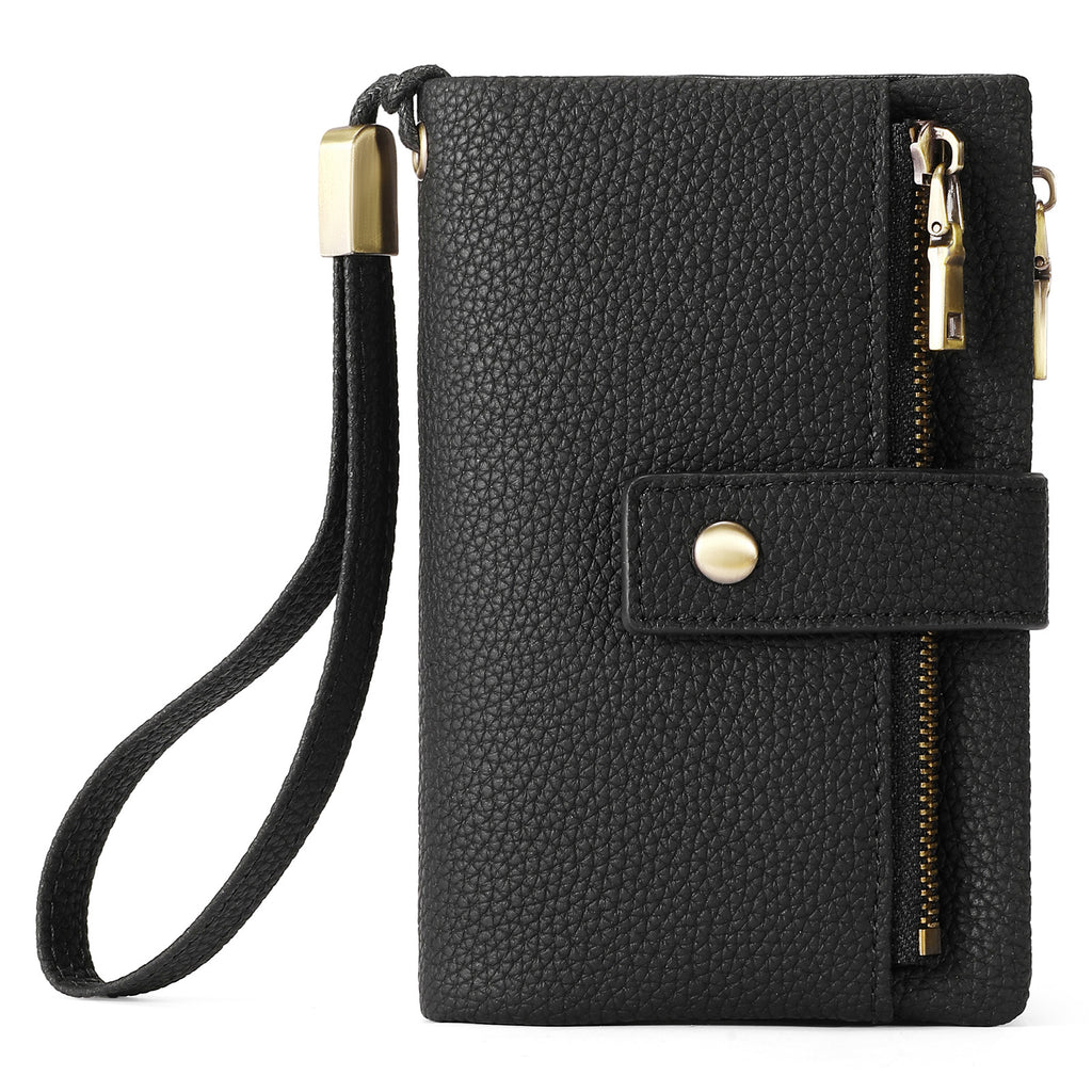 Women's Wallet Zipper Bag-Clutch Anti-theft Card Swiping Bag. - frans